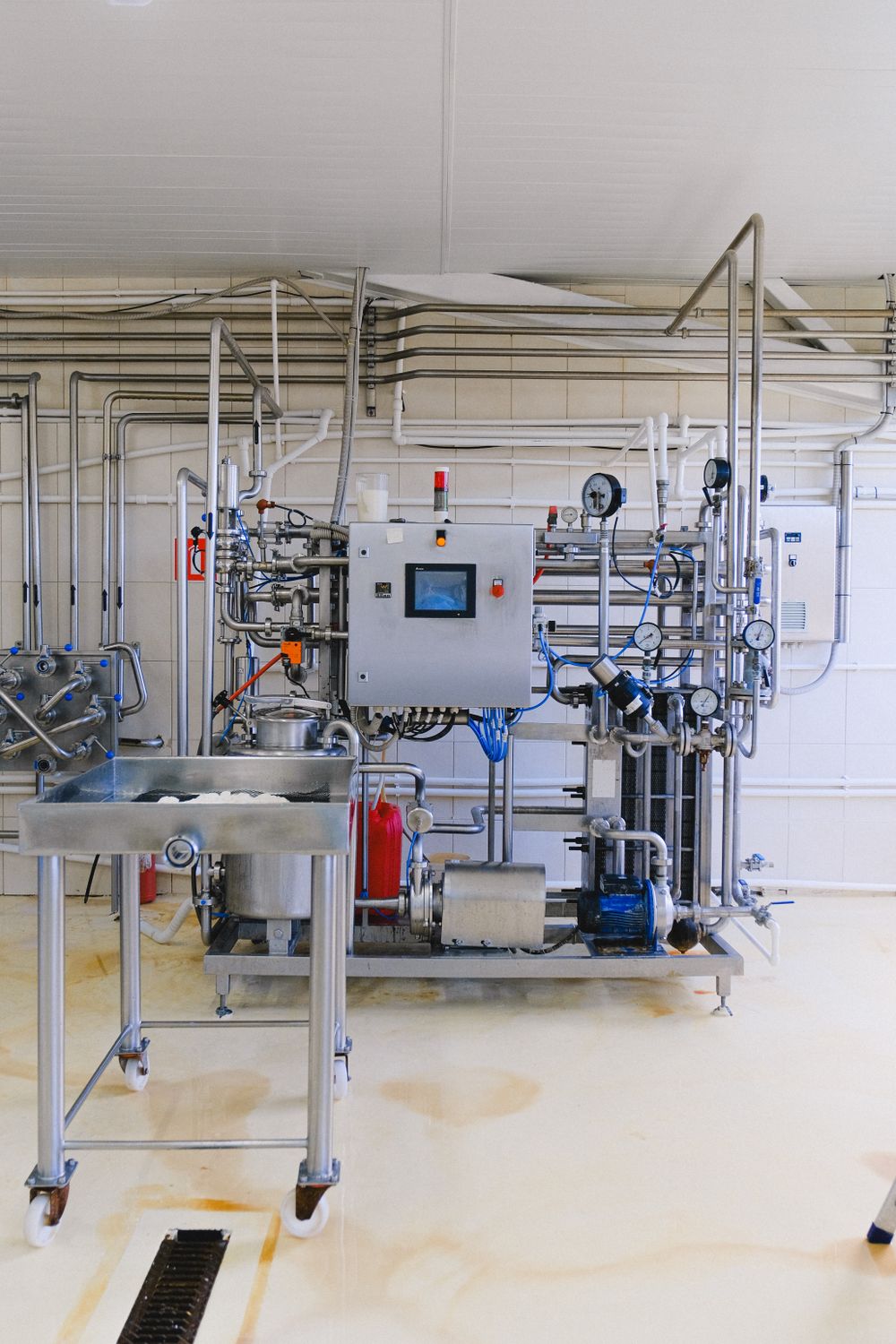 Industrial processing equipment in a plant
